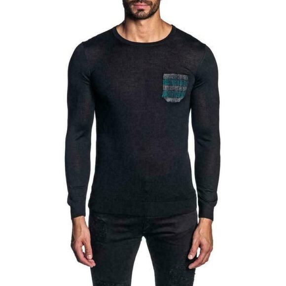Jared Lang NWOT Men's Black Crew Neck Pullover Sweater XXL - Picture 1 of 6